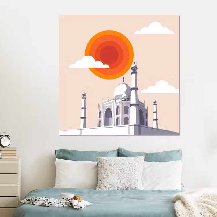 Forex - Taj Mahal - Zon - Koepel - Architectuur - India - Grafisch — 2