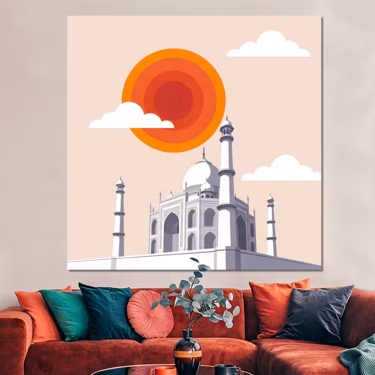 Forex - Taj Mahal - Zon - Koepel - Architectuur - India - Grafisch — 3