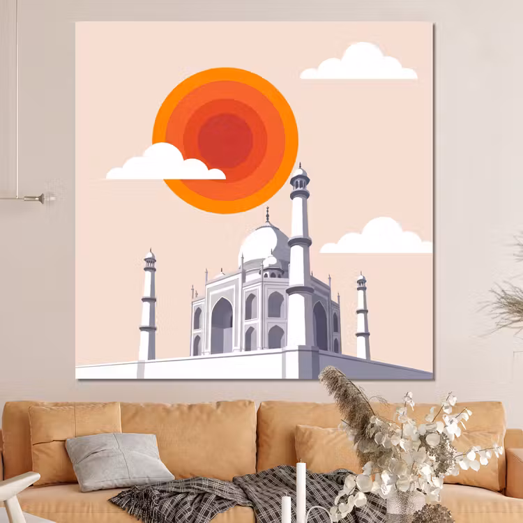 Forex - Taj Mahal - Zon - Koepel - Architectuur - India - Grafisch — 4