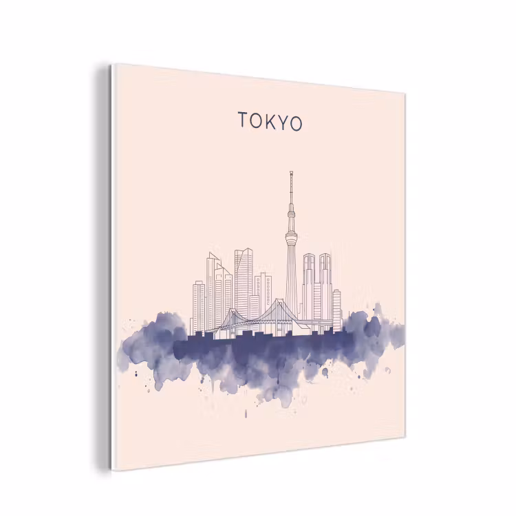 Forex - Tokyo - Skyline - Stad - Abstract - Blauw — 1