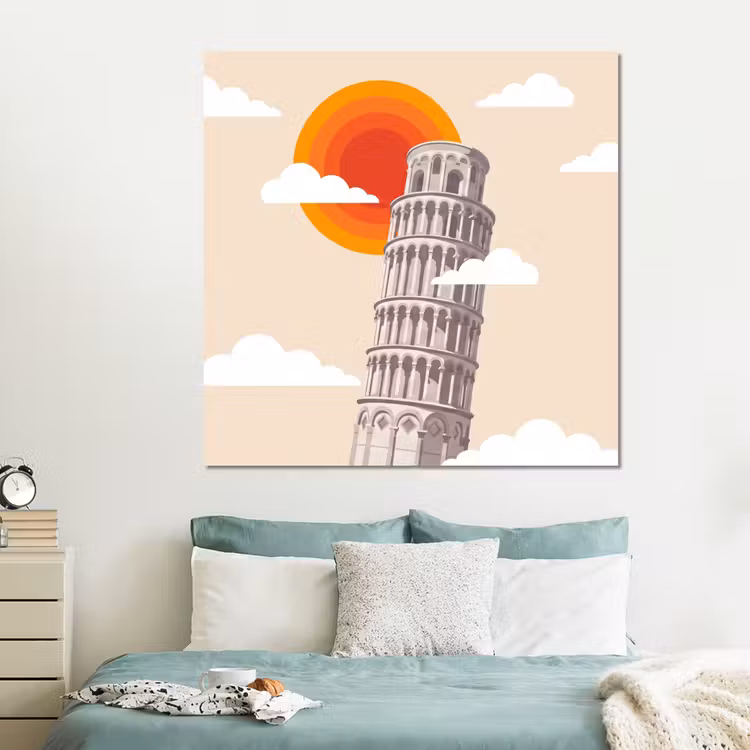 Forex - Toren - Pisa - Architectuur - Minimalistisch - Beige — 2