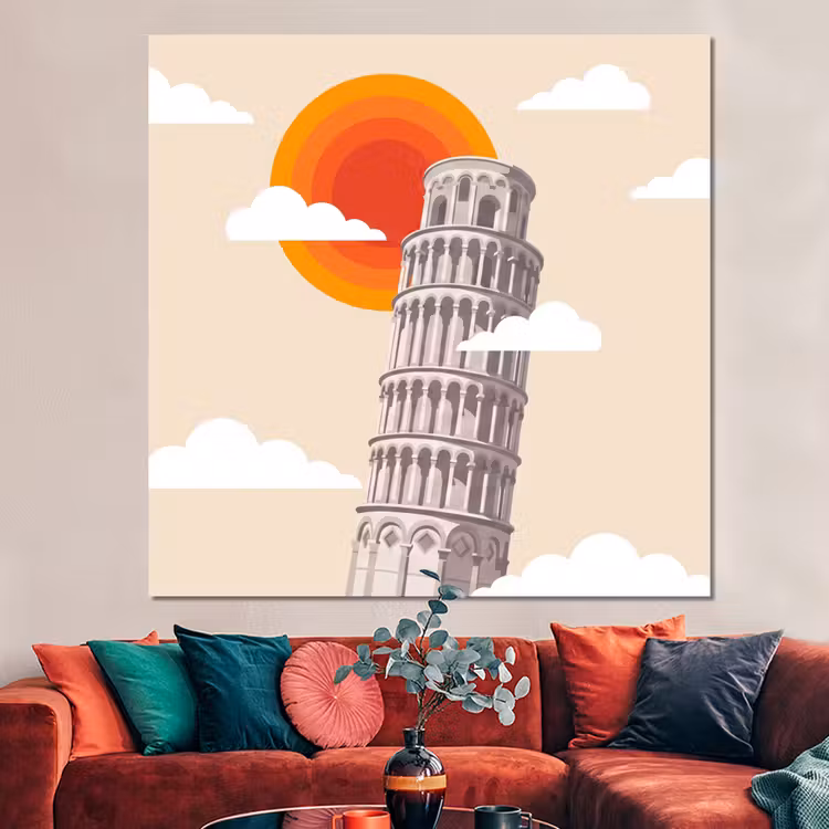 Forex - Toren - Pisa - Architectuur - Minimalistisch - Beige — 3