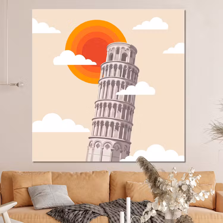 Forex - Toren - Pisa - Architectuur - Minimalistisch - Beige — 4