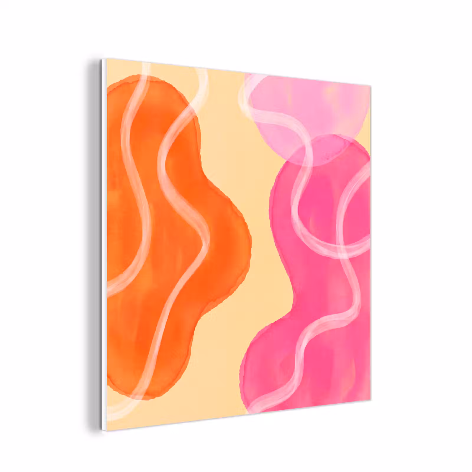 Forex - Abstract - Aquarel - Organisch - Oranje - Roze — 1