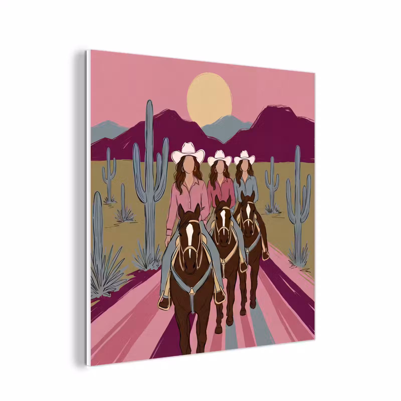 Forex - Mensen - Paard - Woestijn - Abstract - Roze — 1