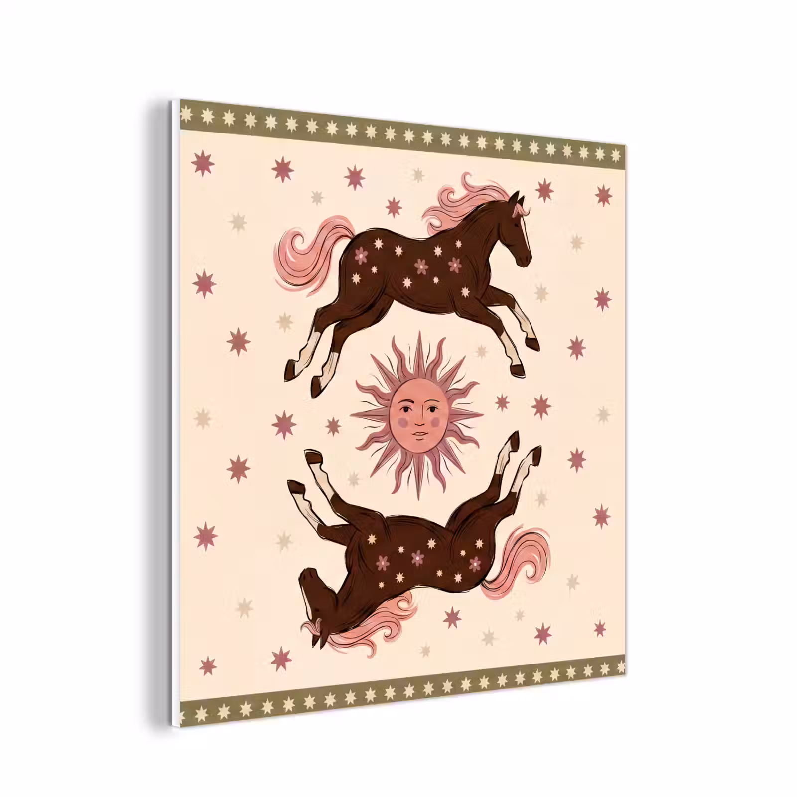 Forex - Paard - Zon - Mystiek - Illustratie - Roze — 1