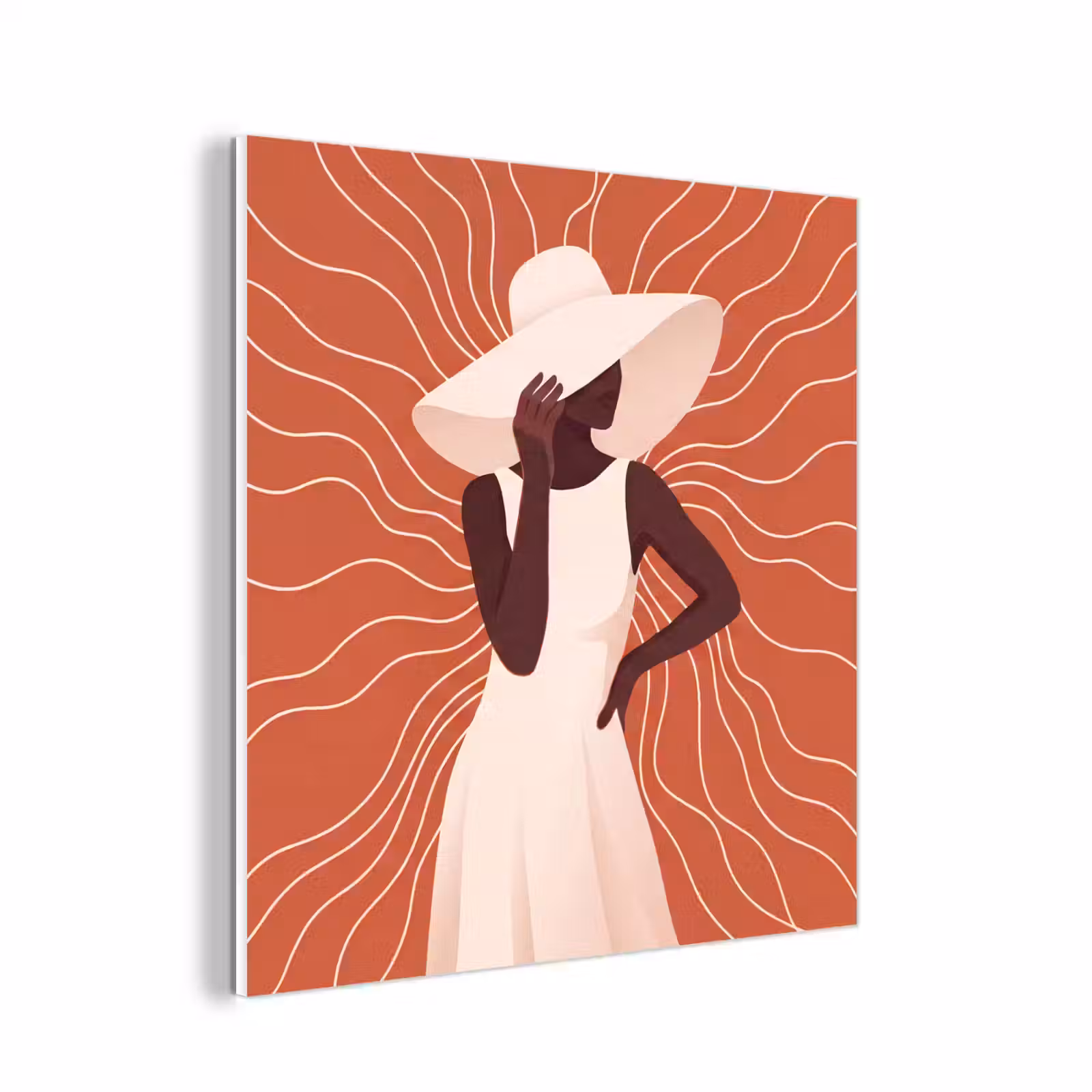 Forex - Vrouw - Hoed - Portret - Modern - Beige — 1