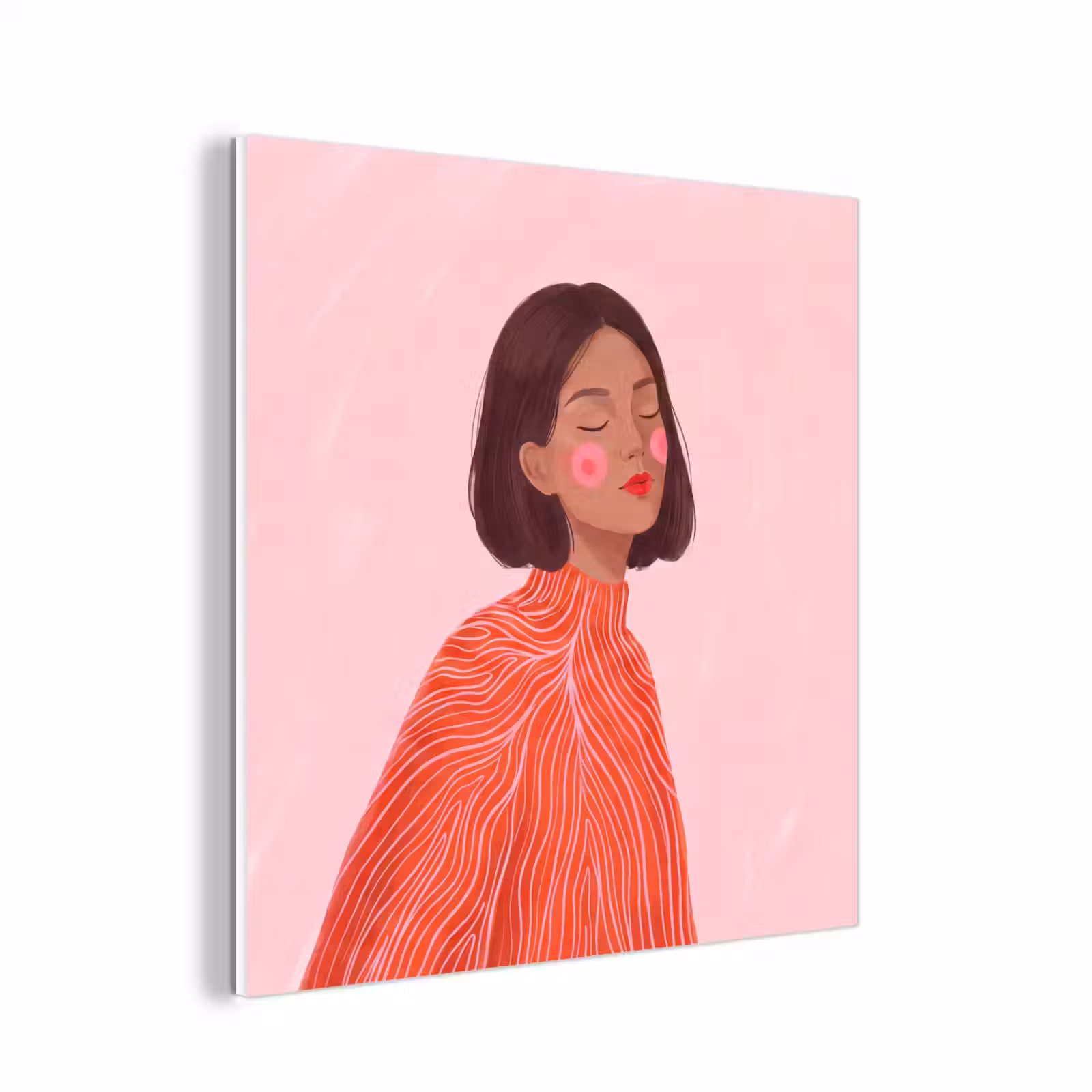 Forex - Vrouw - Portret - Modern - Kunst - Roze — 1