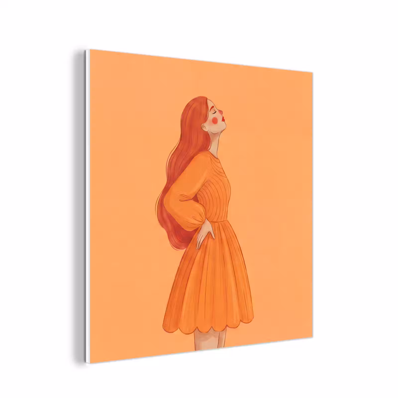 Forex - Vrouw - Profiel - Mensen - Modern - Oranje — 1