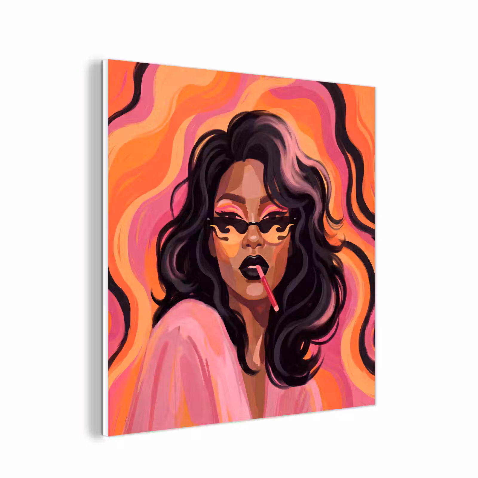 Forex - Vrouw - Zonnebril - Modern - Portret - Oranje — 1