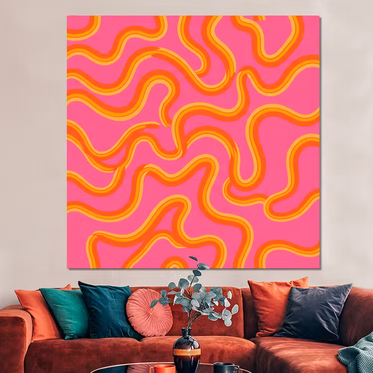 Forex - Abstract - Golvende lijnen - Modern - Kleurrijk — 3