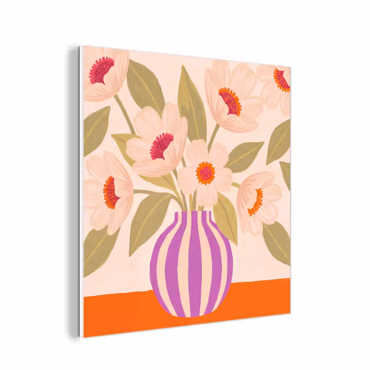 Forex - Bloemen - Vaas - Abstract - Paars - Oranje — 1