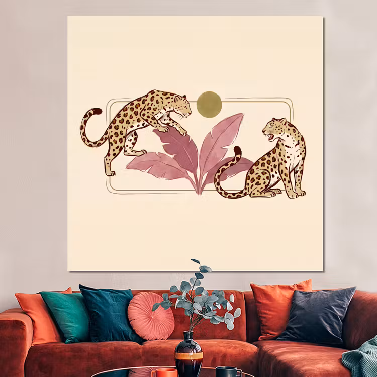 Forex - Dieren - Kat - Jungle - Illustratie - Beige — 3