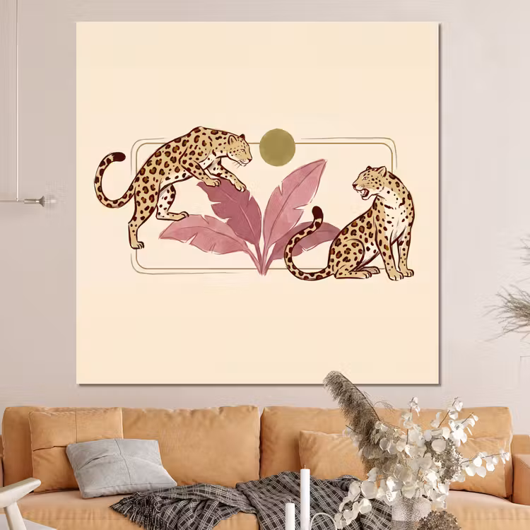 Forex - Dieren - Kat - Jungle - Illustratie - Beige — 4