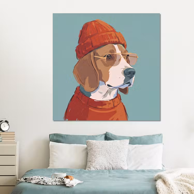 Forex - Hond - Beanie - Zonnebril - Dieren - Modern — 2