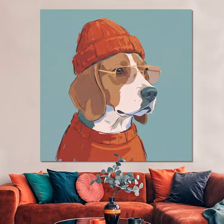 Forex - Hond - Beanie - Zonnebril - Dieren - Modern — 3