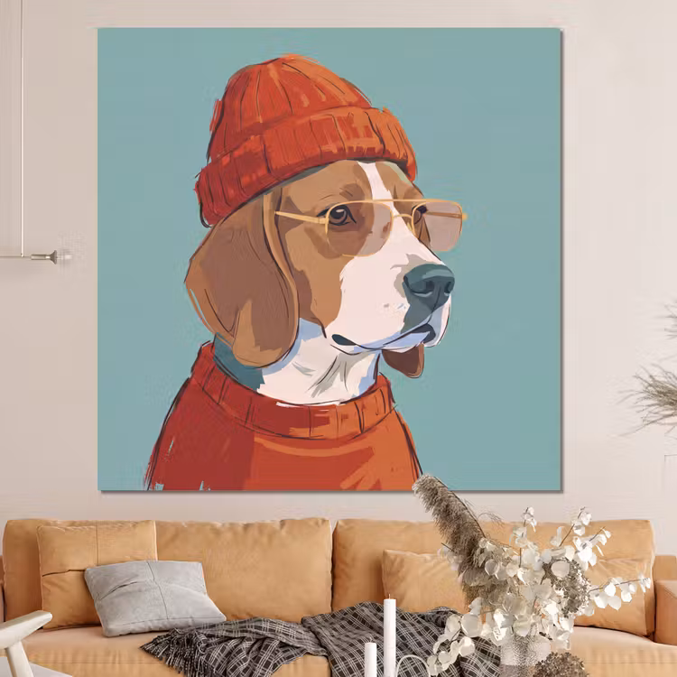 Forex - Hond - Beanie - Zonnebril - Dieren - Modern — 4