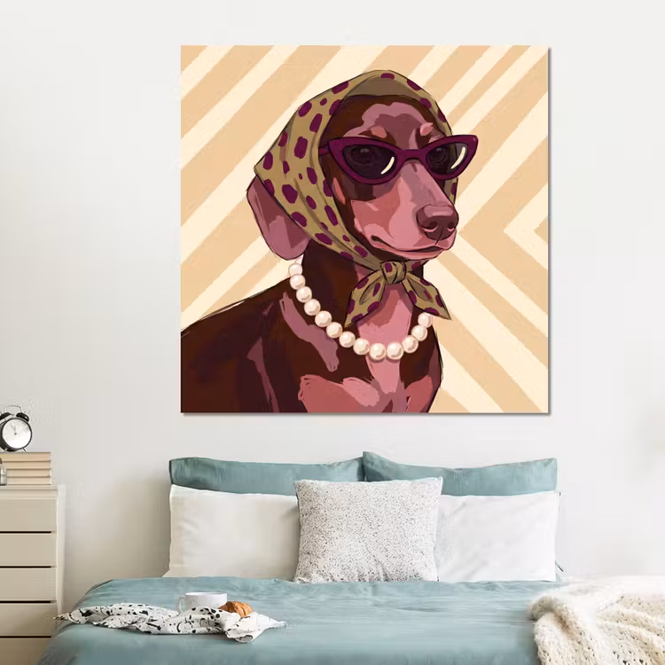 Forex - Hond - Zonnebril - Hoofddoek - Dieren - Modern — 2