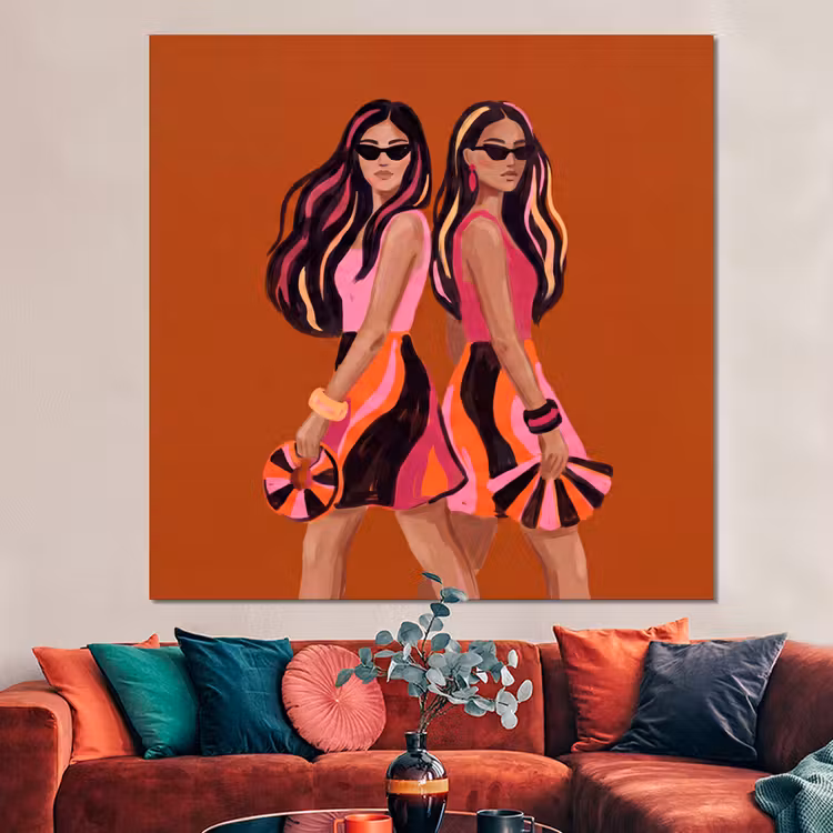 Forex - Mensen - Duo - Mode - Illustratie - Kleurrijk — 3