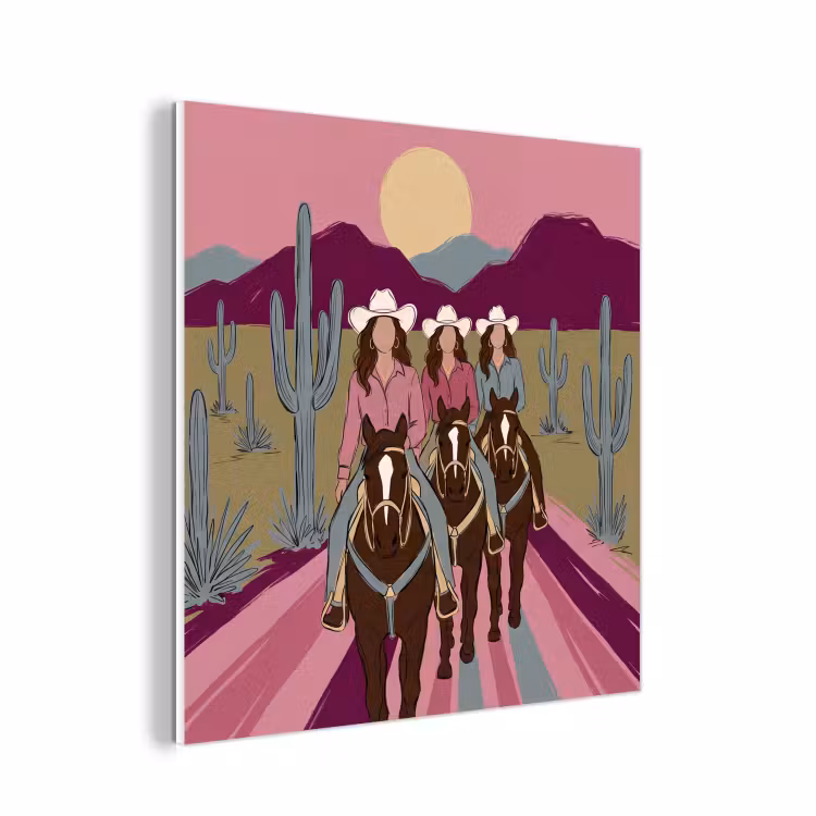 Forex - Mensen - Paard - Woestijn - Abstract - Roze — 1