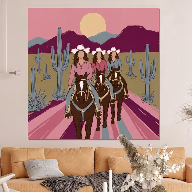 Forex - Mensen - Paard - Woestijn - Abstract - Roze — 4