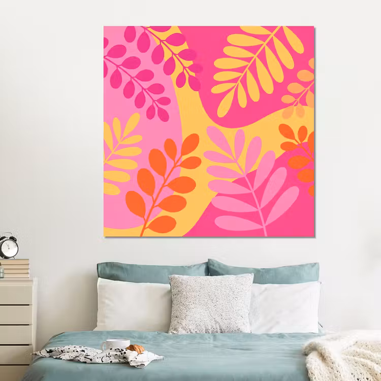 Forex - Natuur - Bladeren - Abstract - Roze - Geel — 2
