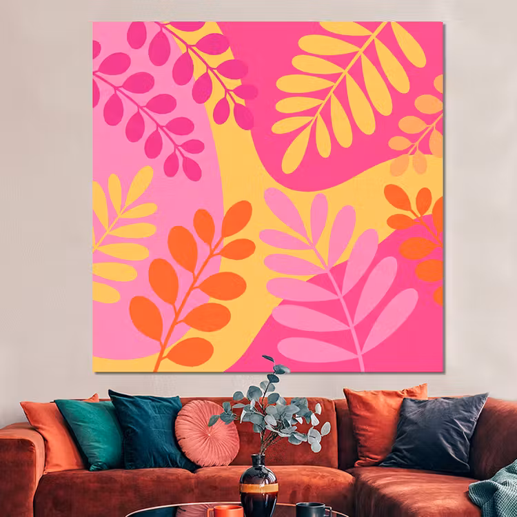 Forex - Natuur - Bladeren - Abstract - Roze - Geel — 3