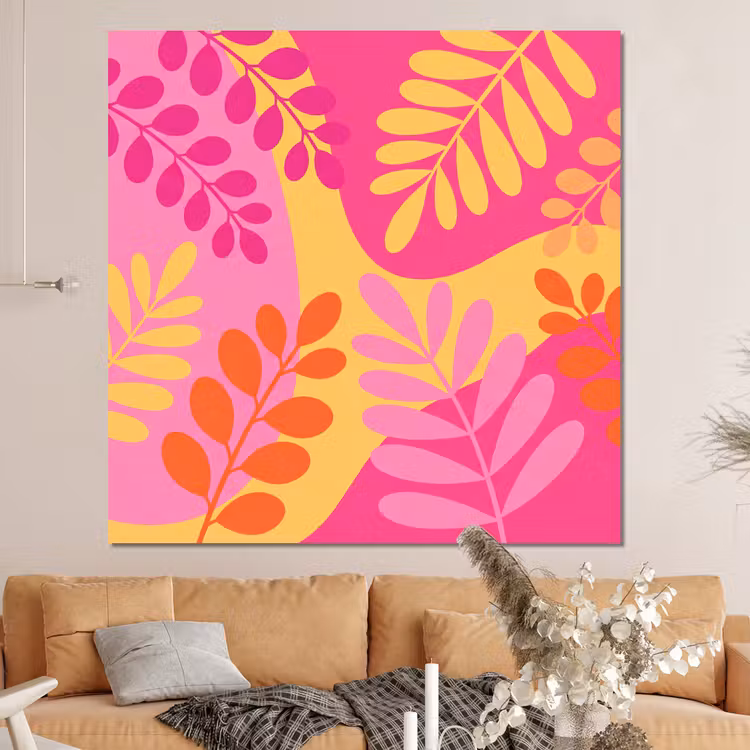 Forex - Natuur - Bladeren - Abstract - Roze - Geel — 4