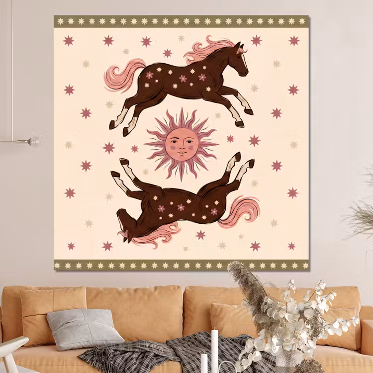 Forex - Paard - Zon - Mystiek - Illustratie - Roze — 4
