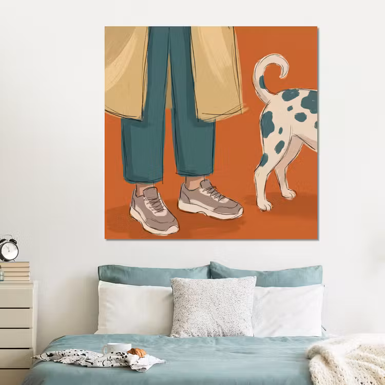 Forex - Persoon - Hond - Dieren - Illustratie - Modern — 2