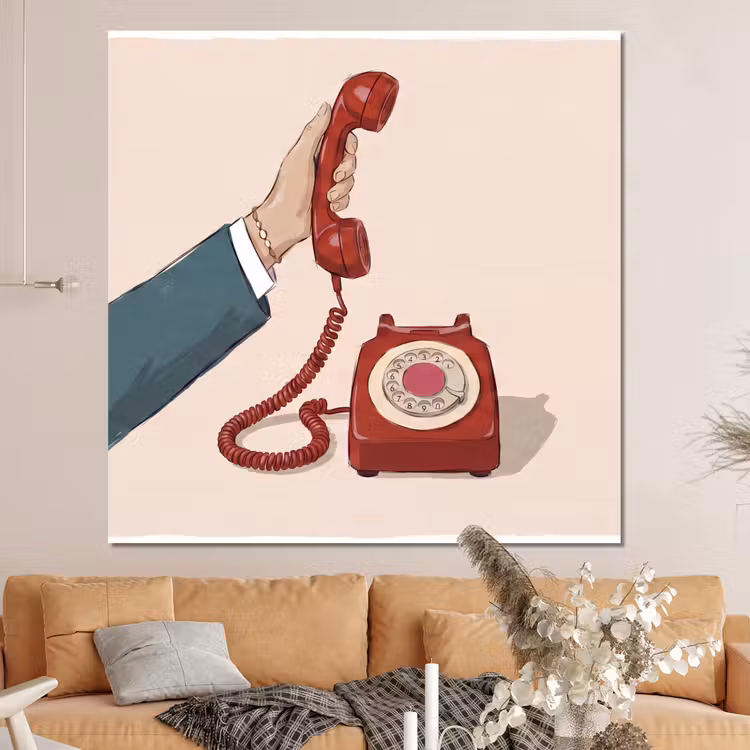 Forex - Telefoon - Hand - Vintage - Communicatie - Rood — 4