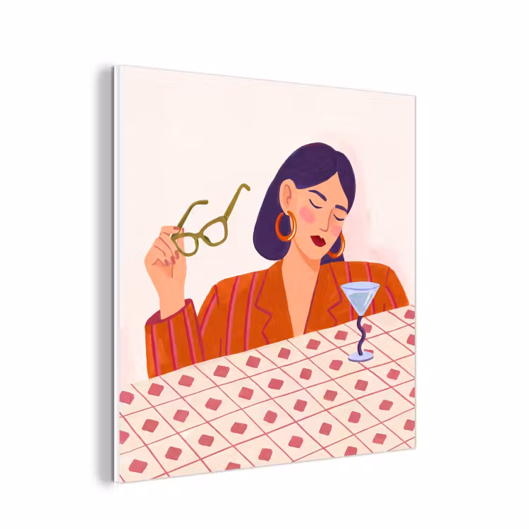 Forex - Vrouw - Bril - Cocktail - Illustratie - Modern — 1
