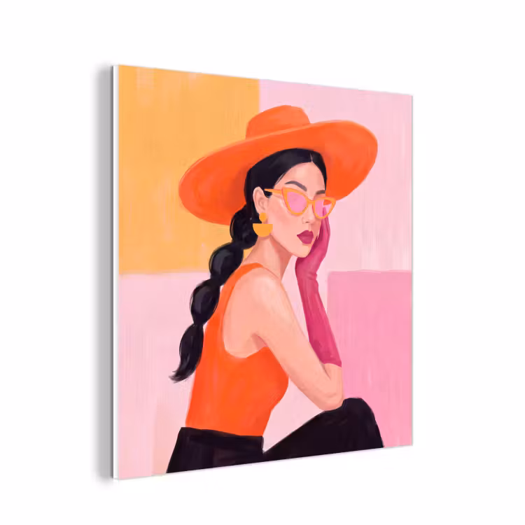 Forex - Vrouw - Hoed - Mode - Modern - Oranje — 1