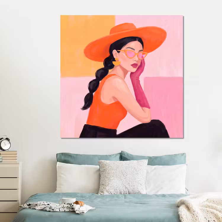 Forex - Vrouw - Hoed - Mode - Modern - Oranje — 2