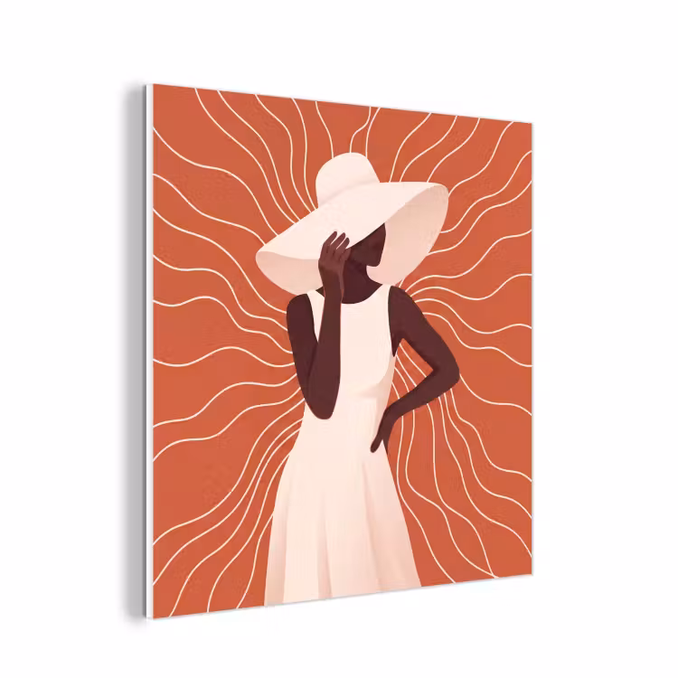 Forex - Vrouw - Hoed - Portret - Modern - Beige — 1