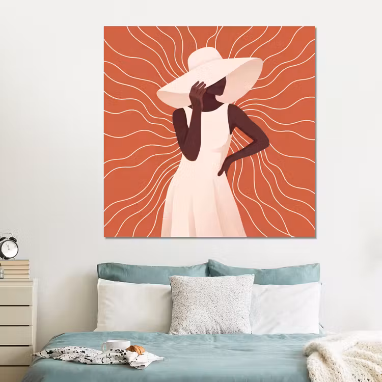 Forex - Vrouw - Hoed - Portret - Modern - Beige — 2