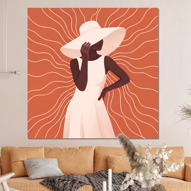 Forex - Vrouw - Hoed - Portret - Modern - Beige — 4