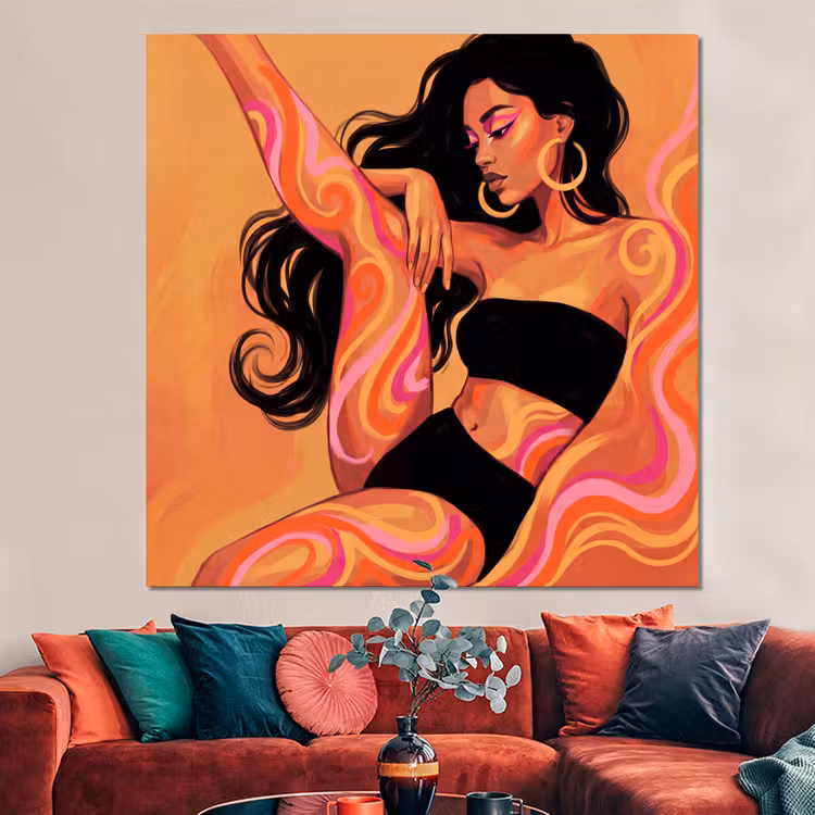 Forex - Vrouw - Portret - Abstract - Modern - Kleurrijk — 3