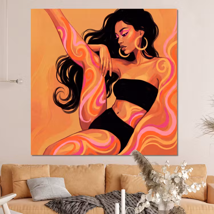 Forex - Vrouw - Portret - Abstract - Modern - Kleurrijk — 4