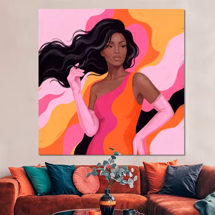Forex - Vrouw - Portret - Kleurrijk - Modern - Kunst — 3
