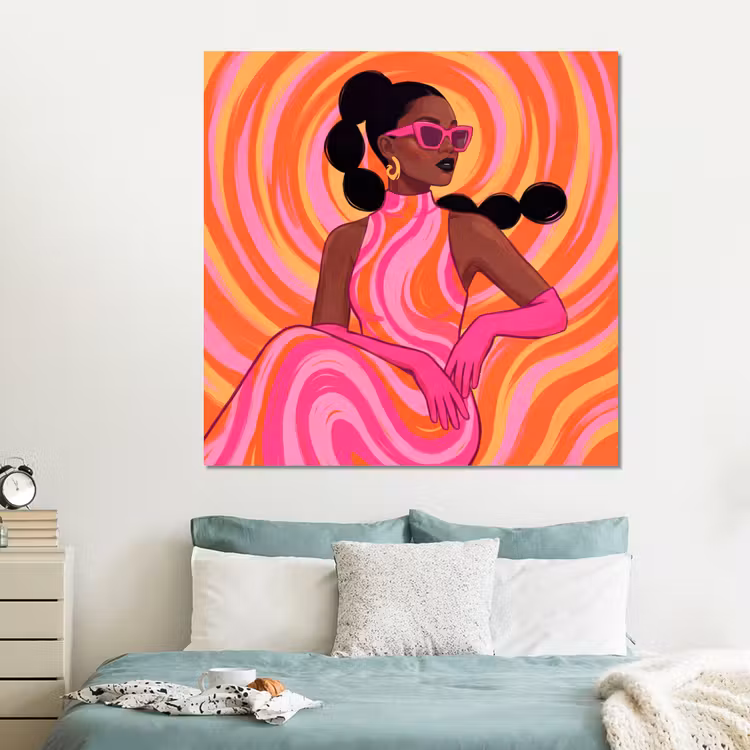 Forex - Vrouw - Portret - Kunst - Abstract - Roze — 2