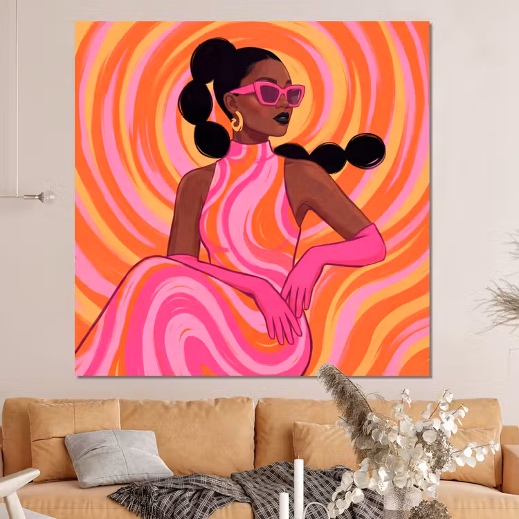 Forex - Vrouw - Portret - Kunst - Abstract - Roze — 4