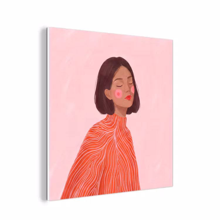 Forex - Vrouw - Portret - Modern - Kunst - Roze — 1