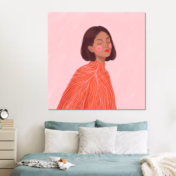 Forex - Vrouw - Portret - Modern - Kunst - Roze — 2