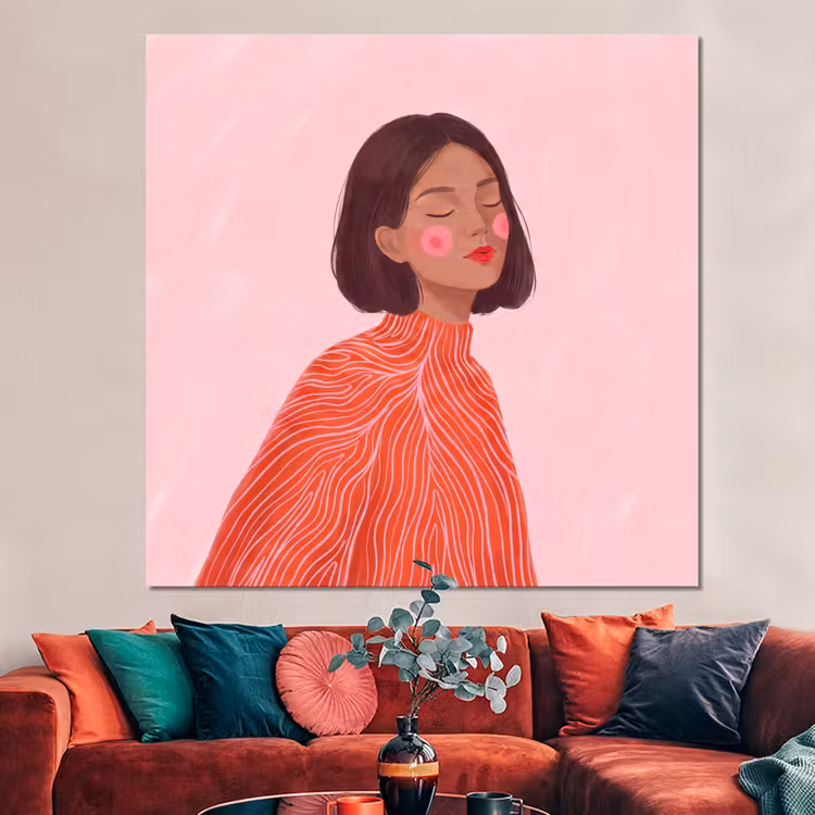 Forex - Vrouw - Portret - Modern - Kunst - Roze — 3