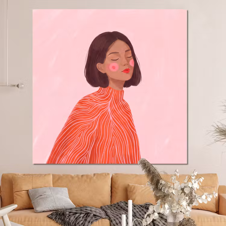 Forex - Vrouw - Portret - Modern - Kunst - Roze — 4