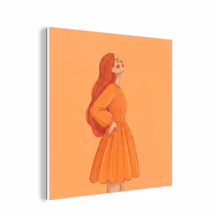 Forex - Vrouw - Profiel - Mensen - Modern - Oranje — 1