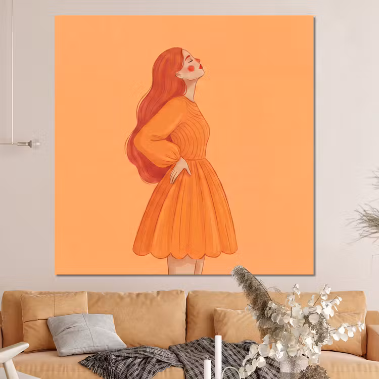 Forex - Vrouw - Profiel - Mensen - Modern - Oranje — 4
