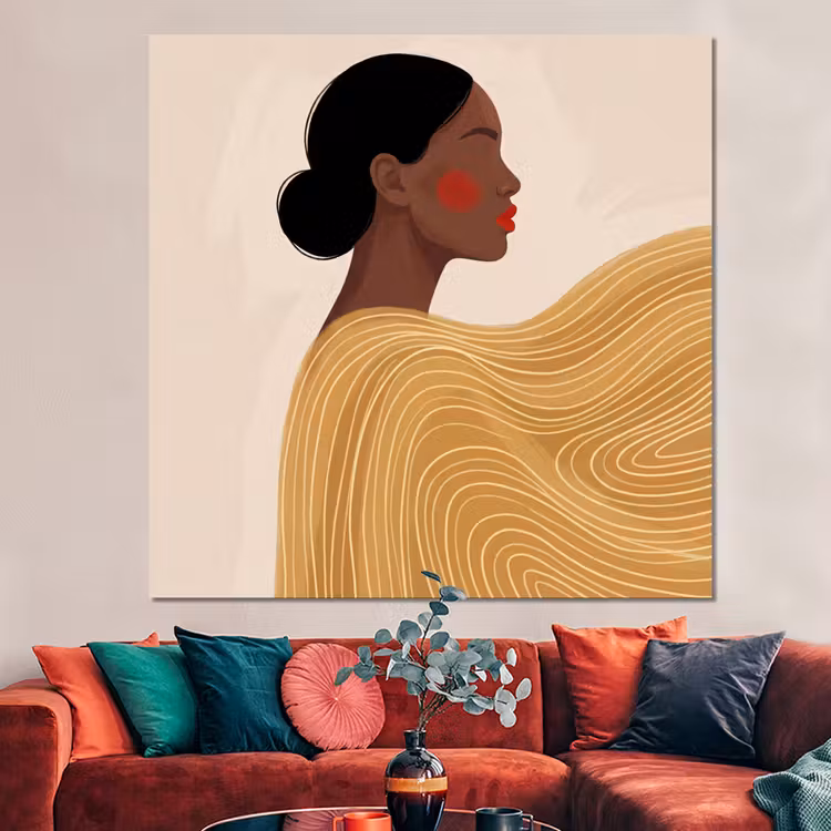 Forex - Vrouw - Profiel - Modern - Abstract - Kunst — 3