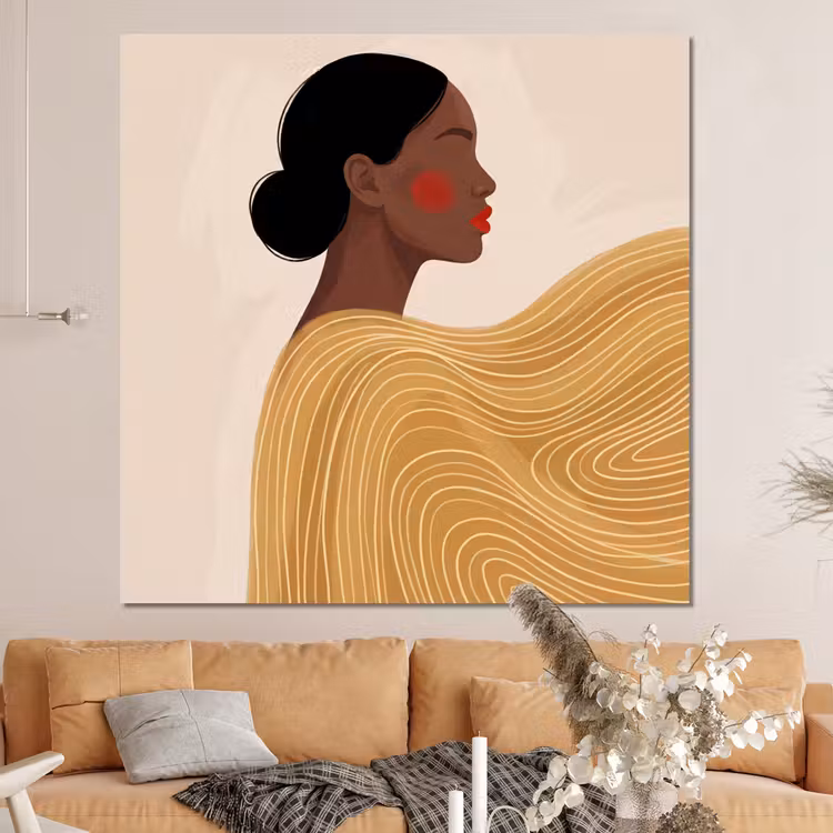Forex - Vrouw - Profiel - Modern - Abstract - Kunst — 4